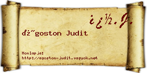 Ágoston Judit névjegykártya